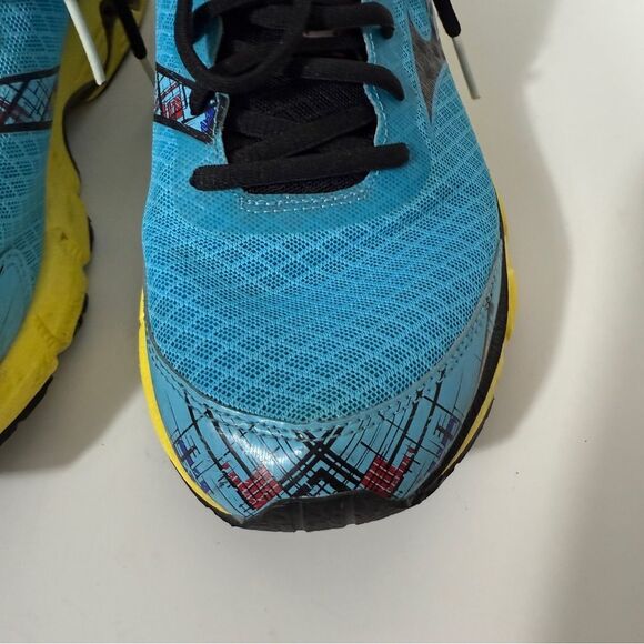 Mizuno Womens Wave Inspire 10th Anniversary Blue Yellow Running Shoes Size 11 - Picture 3 of 8